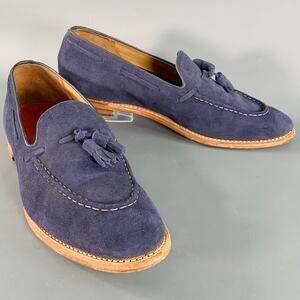 GRENSON Size 12 Scottie Navy Suede Tassel Moccasin Loafer